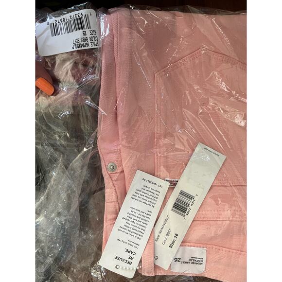 Hudson Jeans Natalie Baby soft pink Midrise Ankle Super Skinny 26 NWT - Picture 4 of 5